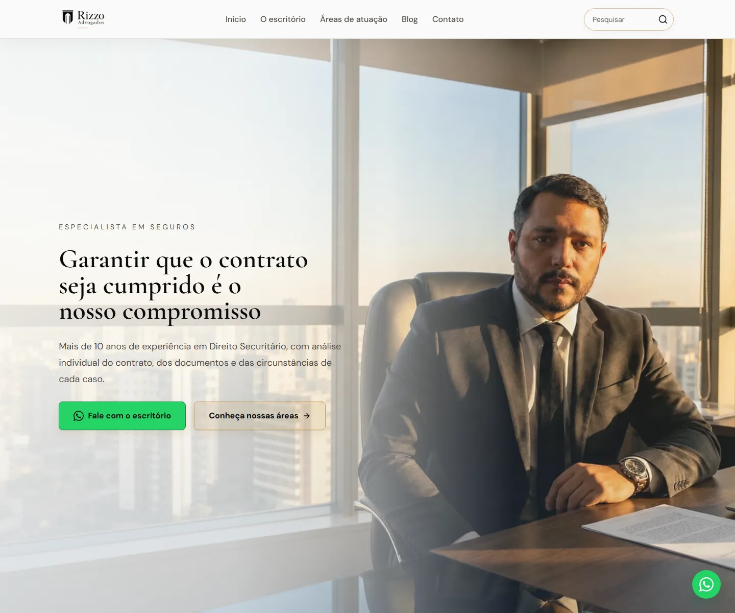 Miniatura do site de Rizzo Advogados